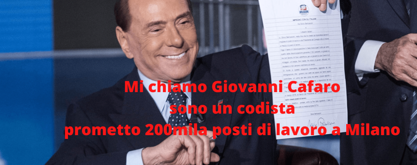 “200mila posti di lavoro”. Ecco Giovanni, il “codista” che imita Berlusconi e si candida sindaco