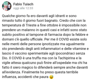 Fabio Tuiach sui social