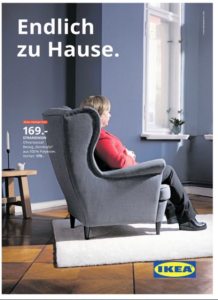 Inserzione pubblicitaria Ikea sulla fine del mandato di Angela Merkel