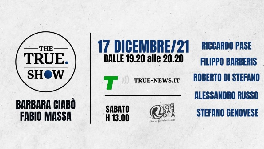 Torna The True Show: gli ospiti di venerdì 17 dicembre