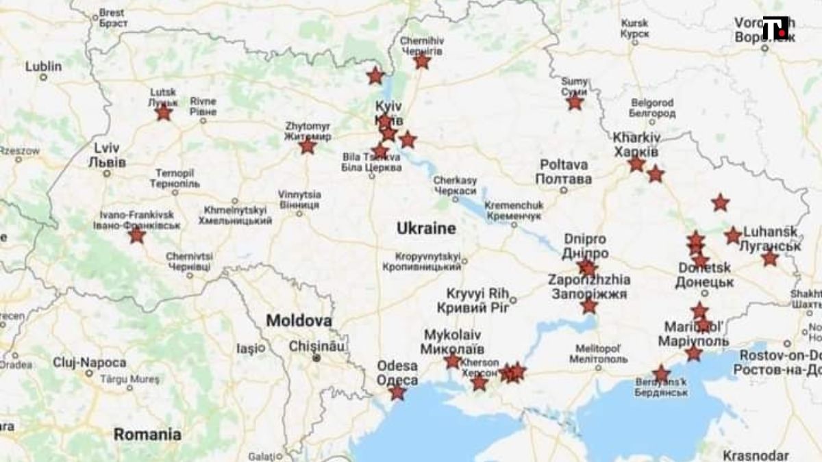 Ucraina mappa della guerra oggi