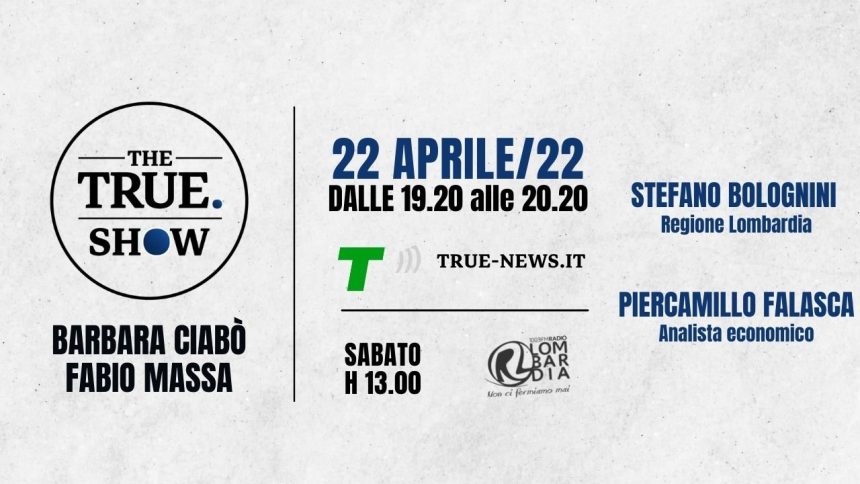 Guerra in Ucraina, crisi energetica, giustizia: “The True Show” venerdì 22 aprile