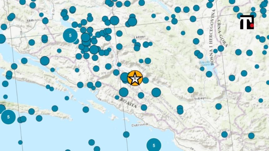 terremoto oggi Bosnia