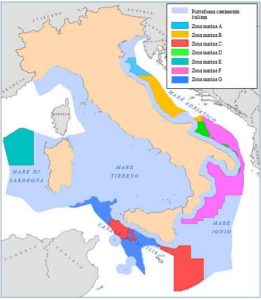 Mappa dei giacimenti di gas offhore in Italia