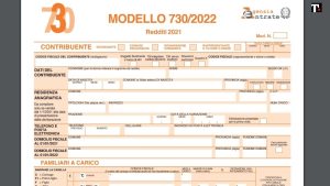 Modello 730 precompilato 2022