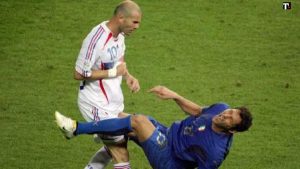 Zidane, testata a Materazzi