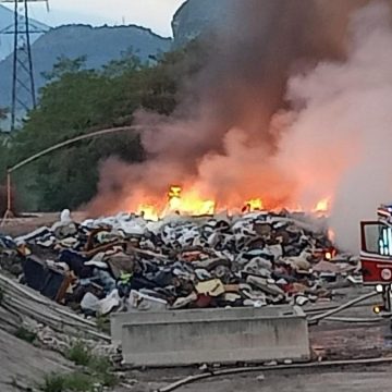 Trento, incendio