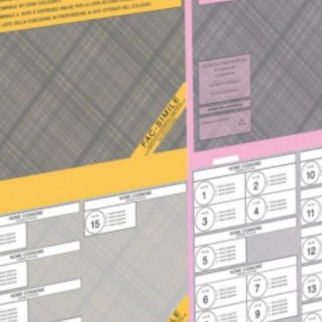 Scheda elettorale politiche 2022