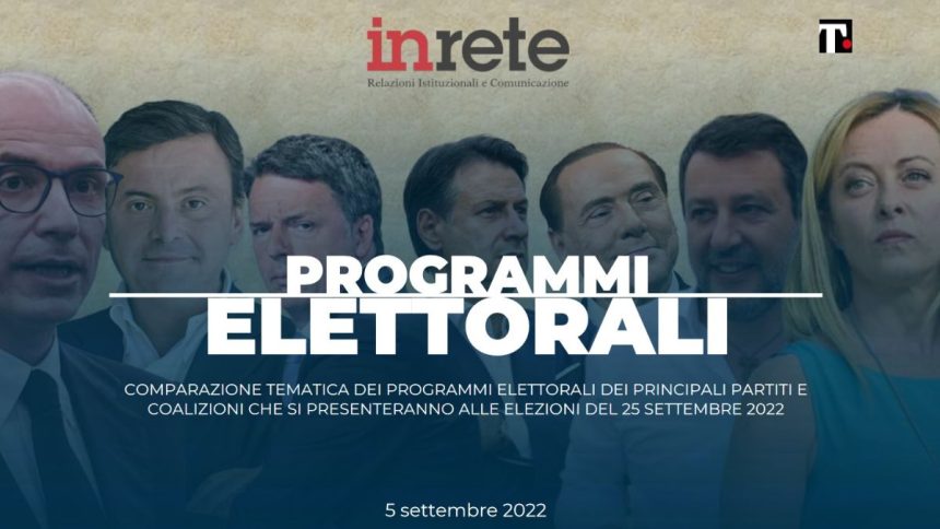Programmi elettorali, scarica la guida di Inrete con le proposte divise per temi