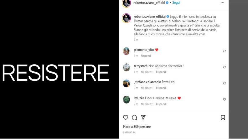saviano-titolo-true Saviano grida “alla lista nera”, la Ferilli ironizza sui “treni in orario”. Le reazioni di vip e influencer
