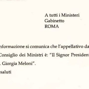 Come si deve chiamare la Meloni