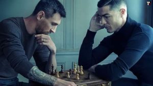Ronaldo e Messi con gli scacchi