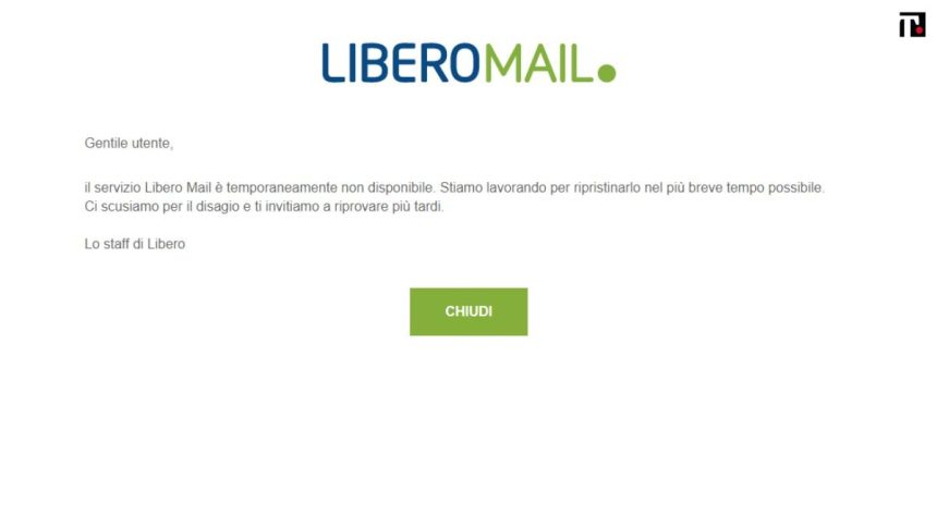 Libero mail non funziona