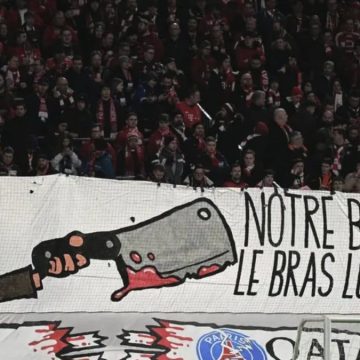 Tifosi Bayern Monaco contro il Psg