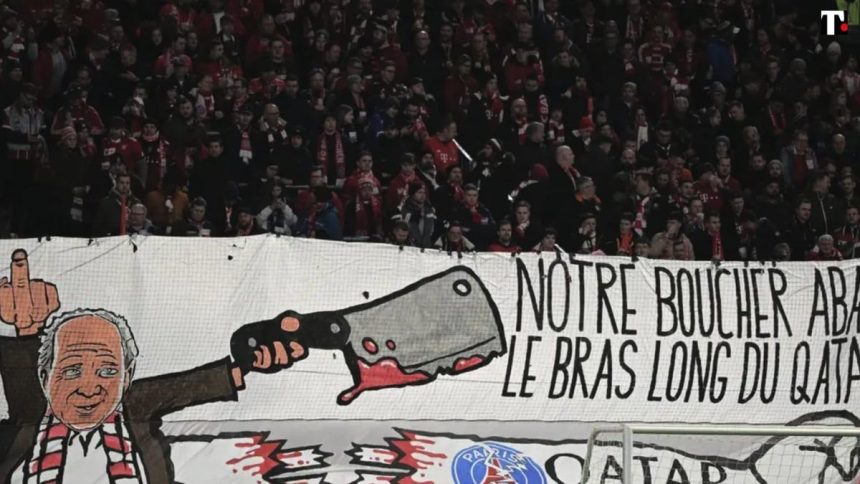 Tifosi Bayern Monaco contro il Psg