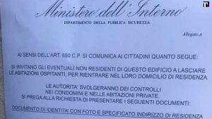 Volantino del Ministero