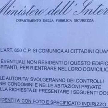 Volantino del Ministero