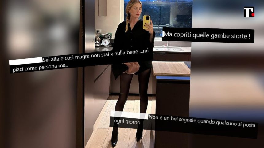 Marcuzzi mozzafiato sui social. Ma gli haters: “Hai le gambe storte…”