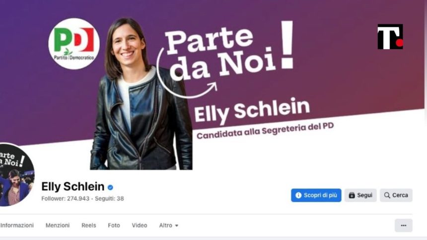 Schlein, profilo Facebook