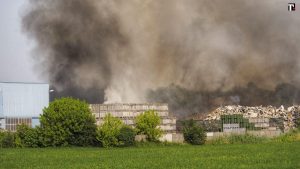 Mezzano, incendio