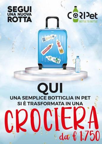 Coripet: concorso “Segui una nuova rotta” da Drink Shop a Brescia una bottiglia pet si è trasformata in crociera