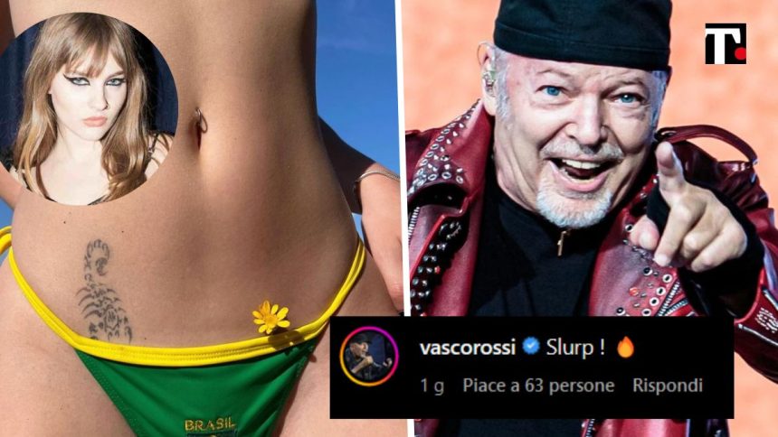 Victoria dei Maneskin, bikini e tatuaggio birichino. Vasco commenta: “Slurp”, ma i social lo bacchettano