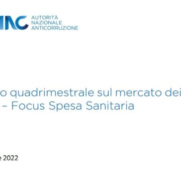 Focus sulla spesa sanitaria, scarica il rapporto di ANAC