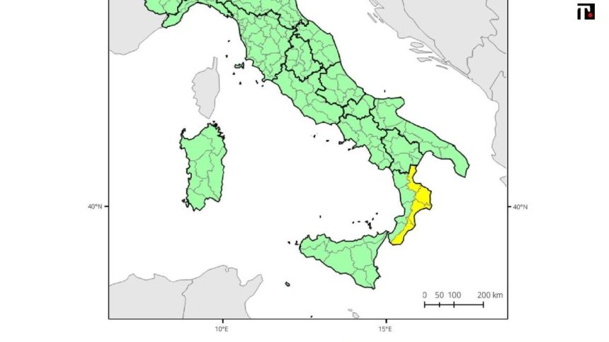 Allerta meteo in Calabria