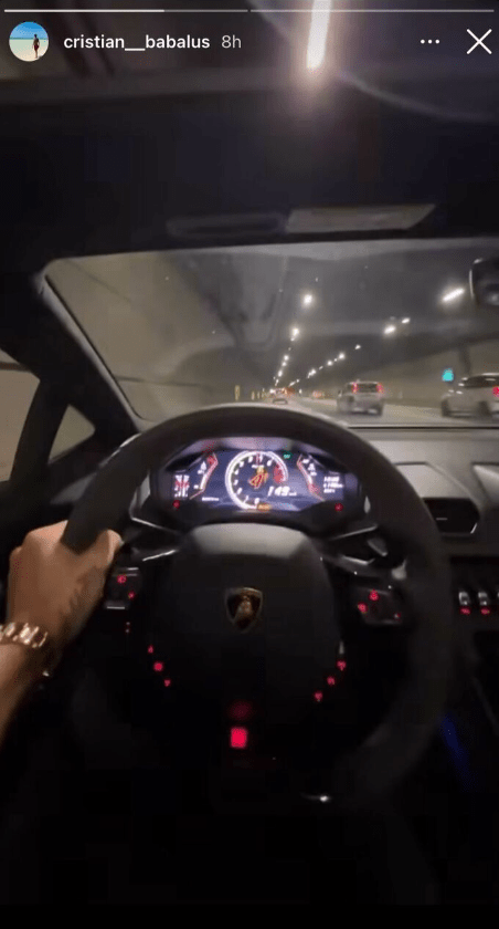 Chanel Totti Cristian Babalus 150 kmh autostrada