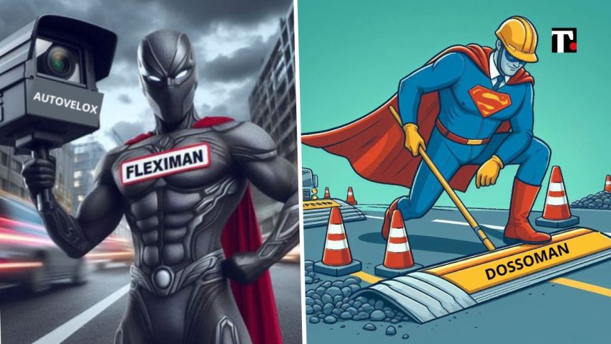 Fleximan e Dossoman, gli automobilisti hanno trovato i loro (discutibili) supereroi
