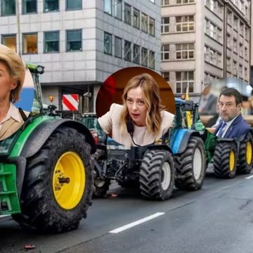 Tutti sul carro dei trattori. Salvini e Meloni, von der Leyen e Schlein