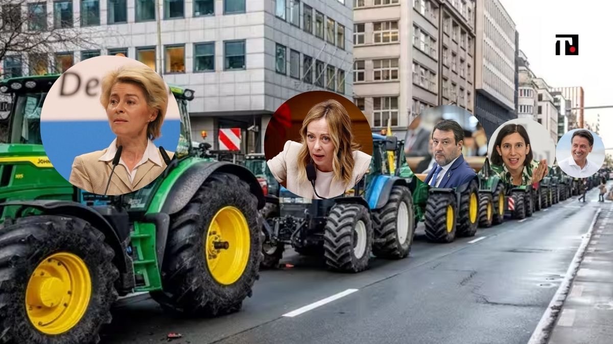 Tutti sul carro dei trattori. Salvini e Meloni, von der Leyen e Schlein
