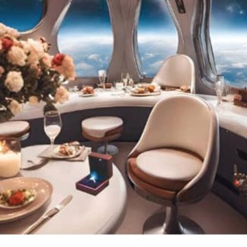 cena romantica spazio