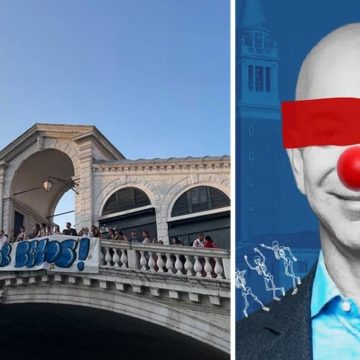 Matrimonio di Bezos a Venezia, il nipote di Cacciari guida la protesta: “La città non è la sua sala eventi”