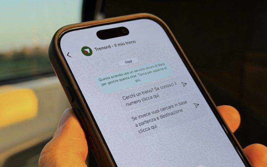 Trenord su WhatsApp Trenord viaggia su WhatsApp: arriva “Il mio treno”, servizio di infomobilità via chat
