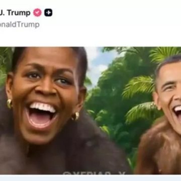 Trump shock: pubblica su Truth un video con Barack e Michelle Obama come scimmie