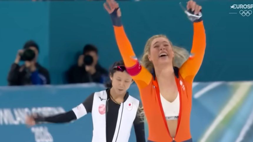 Jutta Leerdam, il reggiseno in mostra al traguardo dell&rsquo;oro olimpico le frutta un milione di euro